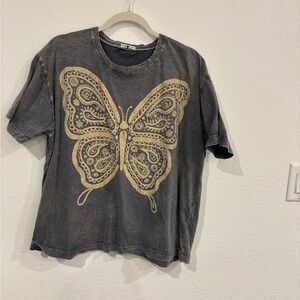 EARTHBOUND Gray and Gold Graphic Tee